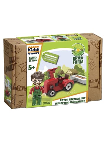 Wisam® Kiddicraft KC1113 Roter Trecker mit Walze und Mähbalken