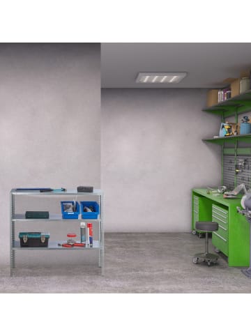 relaxdays 2 x Schwerlastregal in Silber - (B)100 x (H)185 x (T)30 cm