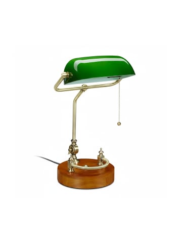 relaxdays Bankerlampe in Grün