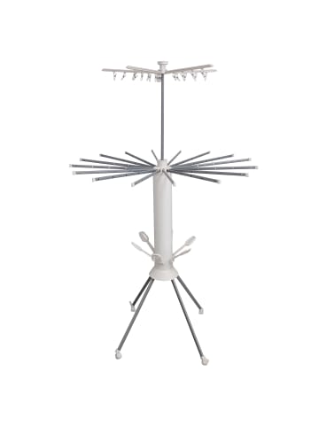 relaxdays Wäscheständer in Weiß/ Grau - (H)180 x Ø112 cm
