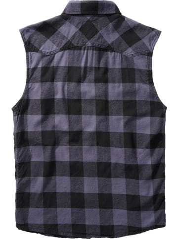 Brandit Hemd "Check Shirt Sleeveless" in Schwarz