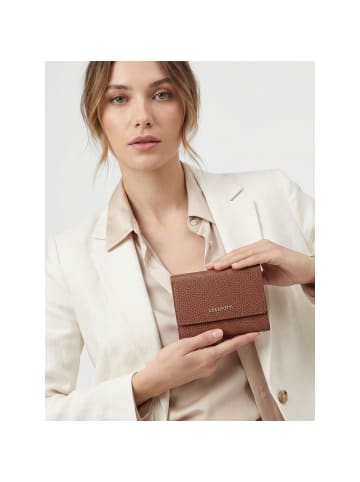 Lazarotti Bologna Leather XL Geldbörse mit Zip-Around Fach Leder 14 cm brown
