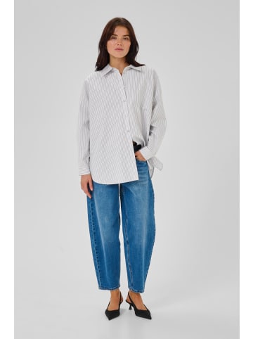 My Essential Wardrobe Langarm - Hemd JeanMW Loose fit in PearlBlue Stiped