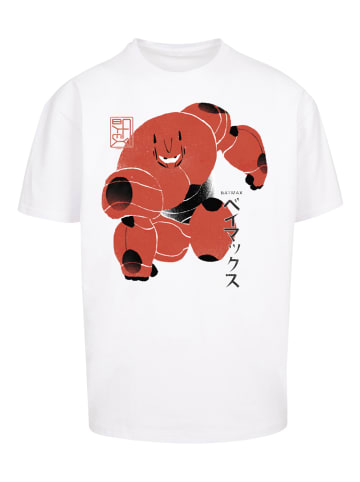 F4NT4STIC Heavy Oversize T-Shirt Big Hero 6 Baymax Suite Pose in weiß