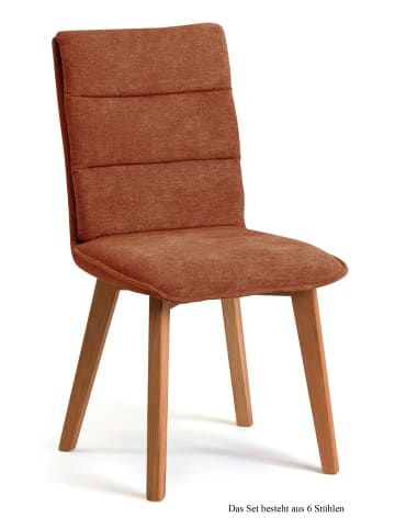 58 aufm Kessel ESSZIMMERSTUHL (6er-Set) Darija 47x92x60 Eiche geölt/Cognac