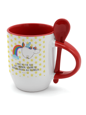 Mr. & Mrs. Panda Tasse mit Löffel Einhorn Pegasus mit Spruch in Weiß