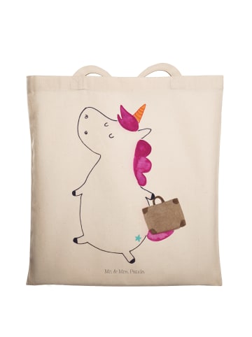Mr. & Mrs. Panda Shopping Tasche Einhorn Koffer ohne Spruch in Creme