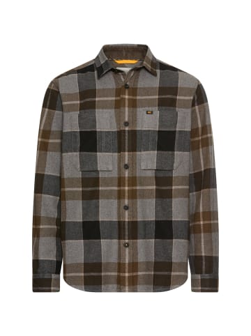 Camel Active Flanellhemd mit Kontrastdetails und Brusttaschen in Schwarz