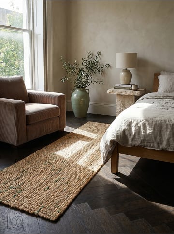 KADIMA DESIGN Naturfaser-Teppich Handgewebt ERME Jute Naturbelassen Modern in Natur-Grün