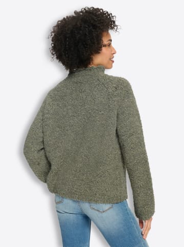 Heine Pullover in khaki-schilf-meliert