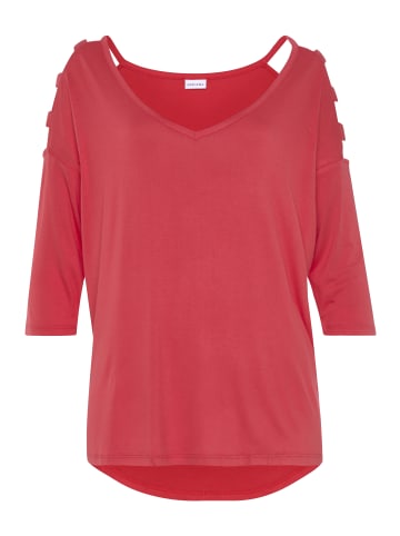 LASCANA 3/4-Arm-Shirt in korallrot