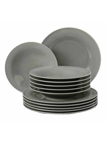 Seltmann Weiden 12er Set Tafelservice Beat Color Glaze in Perlgrau