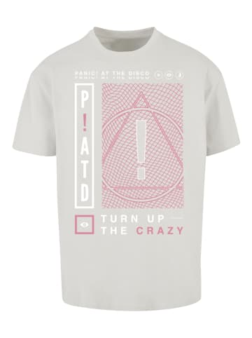 F4NT4STIC Heavy Oversize T-Shirt Panic At The Disco Turn Up The Crazy in lightasphalt