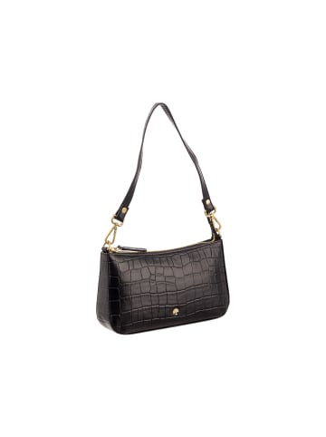 Prato Umhängetasche J158-KR-M Handtasche Damen Rindleder in black