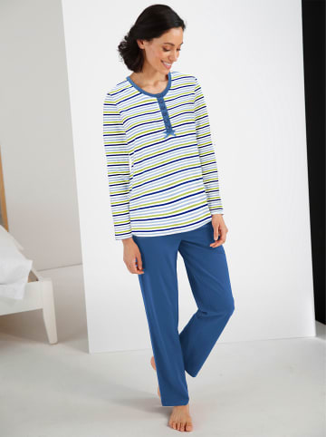 WITT WEIDEN Schlafanzüge in jeansblau + jeansblau-geringelt