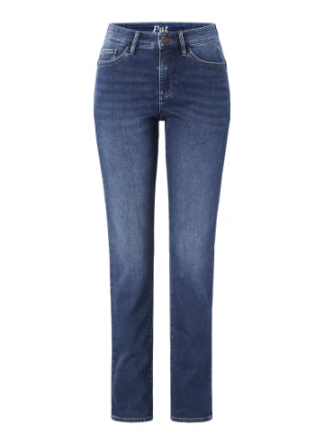 Paddock's 5-Pocket Jeans PAT in blue dark stone with handwork