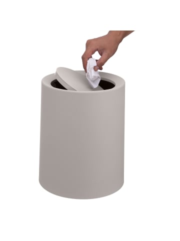 relaxdays Mülleimer in Beige - 13 Liter