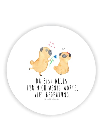 Mr. & Mrs. Panda magnet Mops Verliebt mit Spruch in Weiß