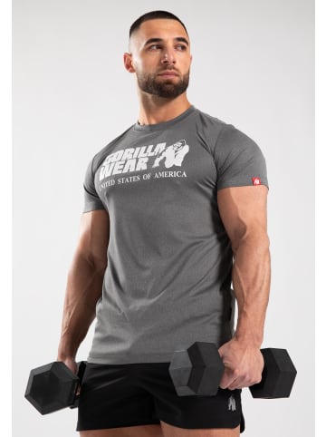 Gorilla Wear Klassisches Trainings-T-Shirt - Grau meliert