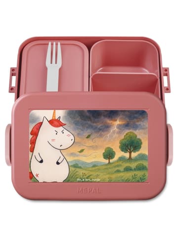 Mr. & Mrs. Panda MEPAL Bentobox Einhorn Wut Design ohne Spruch in Rot Pastell