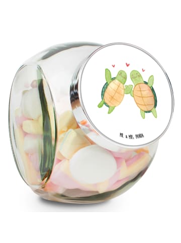 Mr. & Mrs. Panda Lebensmittelbehälter Schildkröten Paar ohne Spruch in Weiß