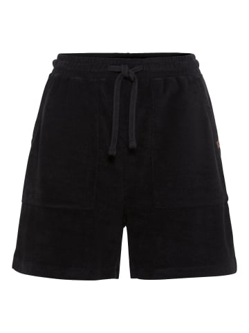 Camel Active Frottee Shorts mit Kordelzug in Schwarz