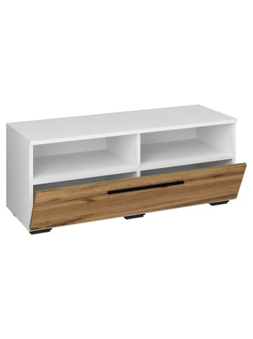 VCM  Holz TV Lowboard Möbel Fernsehschrank Arila L in Weiß / Honig-Eiche