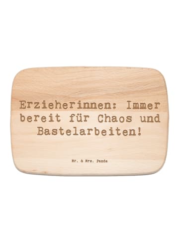 Mr. & Mrs. Panda Holzbrettchen Spruch Erzieherin Chaos mit Spruch in Transparent