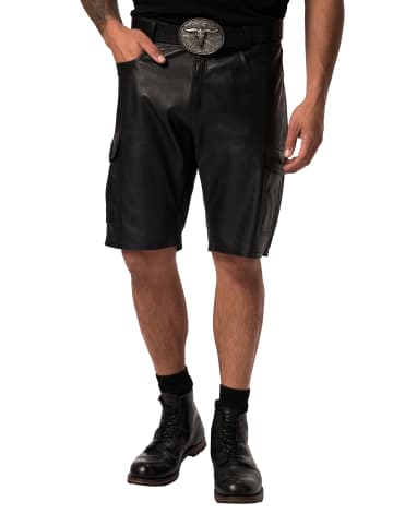 JP1880 Lederhose in schwarz