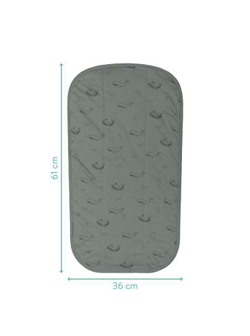 fillikid Frottee Auflage 60x36x2 cm für Wickelmulde 13037 Exklusiv in Wal Grün