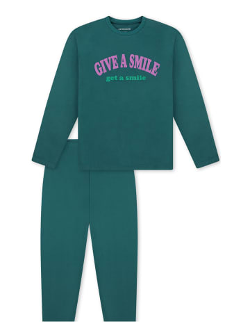Schiesser Schlafanzug Nightwear in tiefseegrün
