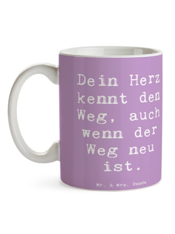 Mr. & Mrs. Panda Kaffeepott Spruch Trennung von den Eltern mit S... in Lavendeltraum