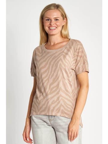 ZHRILL T-Shirt ZHRAHEL AOP TAUPE in TAUPE