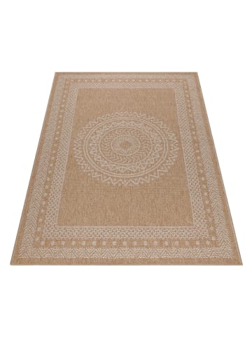 KADIMA DESIGN Teppich Outdoor Flachgewebe Vintage Polypropylen Terrasse in Beige