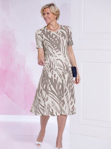WITT WEIDEN Jerseykleid in taupe-ecru-bedruckt