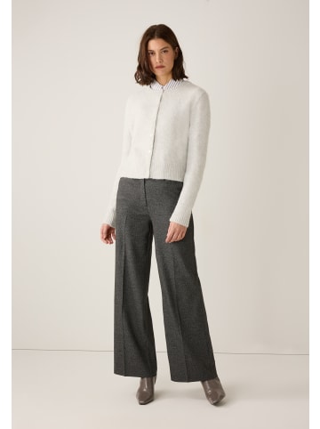 More & More klassische Stretch-Businessbluse in schwarz/weiß