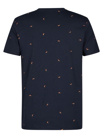 Petrol Industries T-Shirt mit Allover-Print Lava in Blau