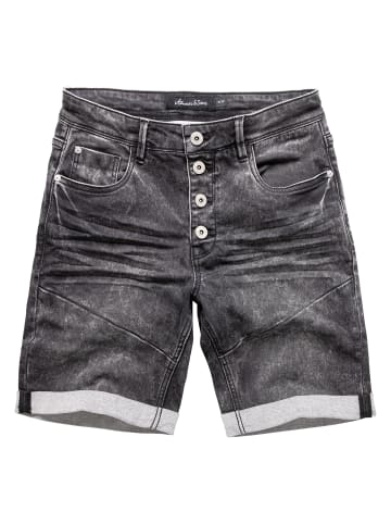 Amaci&Sons Jeansshorts NILES in Schwarz