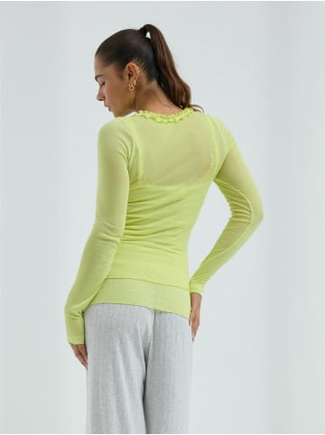 Seamless Basic Top Cotton in Neon Yellow