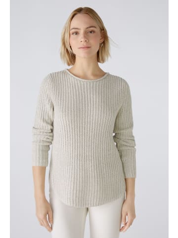 Oui Pullover NAOLIN Baumwollmischung in lt camel white