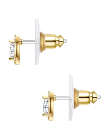 Yokoamii Ohrstecker aus Messing mit Zirkonia in gelbgold