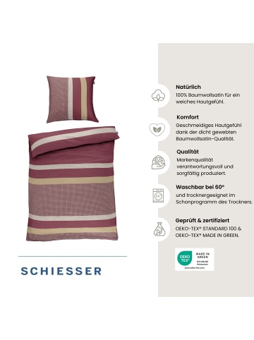Schiesser Bettwäscheset Dion 2-teilig in Bordeaux