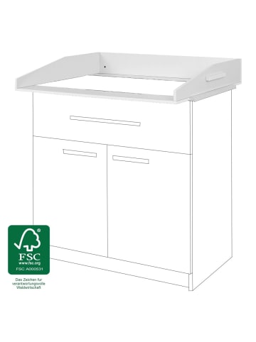 Jonka Wickelaufsatz für IKEA Kommode Hemnes - in weiss
