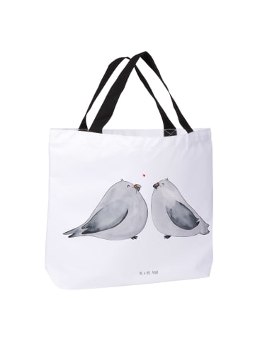 Mr. & Mrs. Panda Damen Schultertasche Turteltauben Liebe ohne Sp... in Weiß