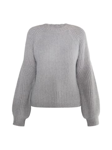 DreiMaster Damen Strickpullover in Grau Melange