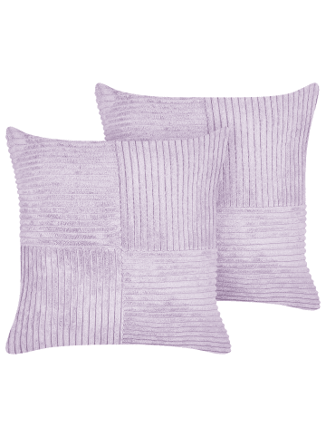 Beliani 2er-Set Dekokissen MILLET in Violett
