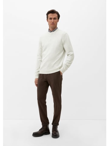 s.Oliver Strickpullover langarm in Creme-grau