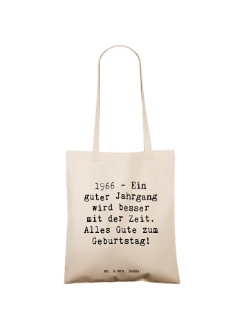 Mr. & Mrs. Panda Tote Bag Spruch 1966 Geburtstag mit Spruch in Weiß
