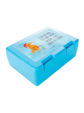 Mr. & Mrs. Panda Bentobox Fuchs Weihnachten mit Spruch in Eisblau