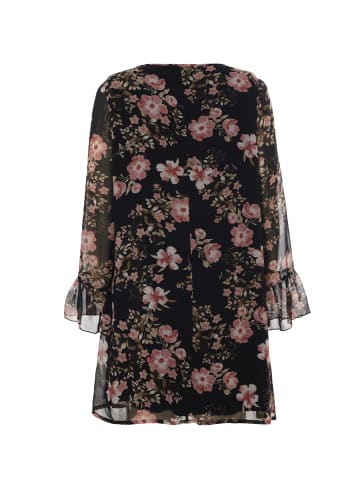 Studio Kleid Hedda in Black with pink flowers